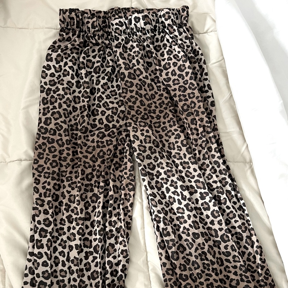 Leopard Print Silk Bottoms